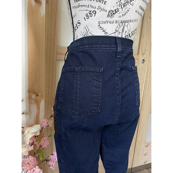 Rag & Bone Lamb Leather Panel Motocross Jeans in Midnight Size 32 - Picture 14 of 15